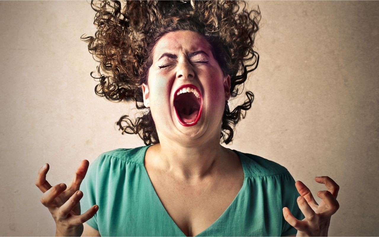 Dysregulated and stressed menopausal woman